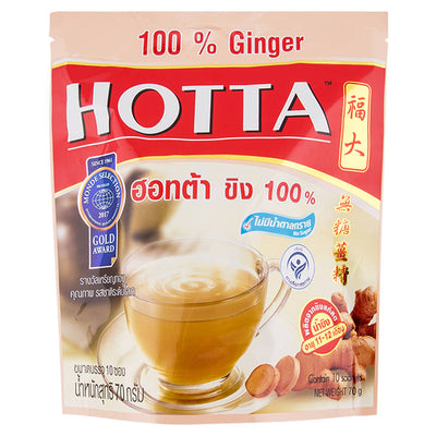 HOTTA Instant Ginger Powder - 7g Pack of 10 Sachets