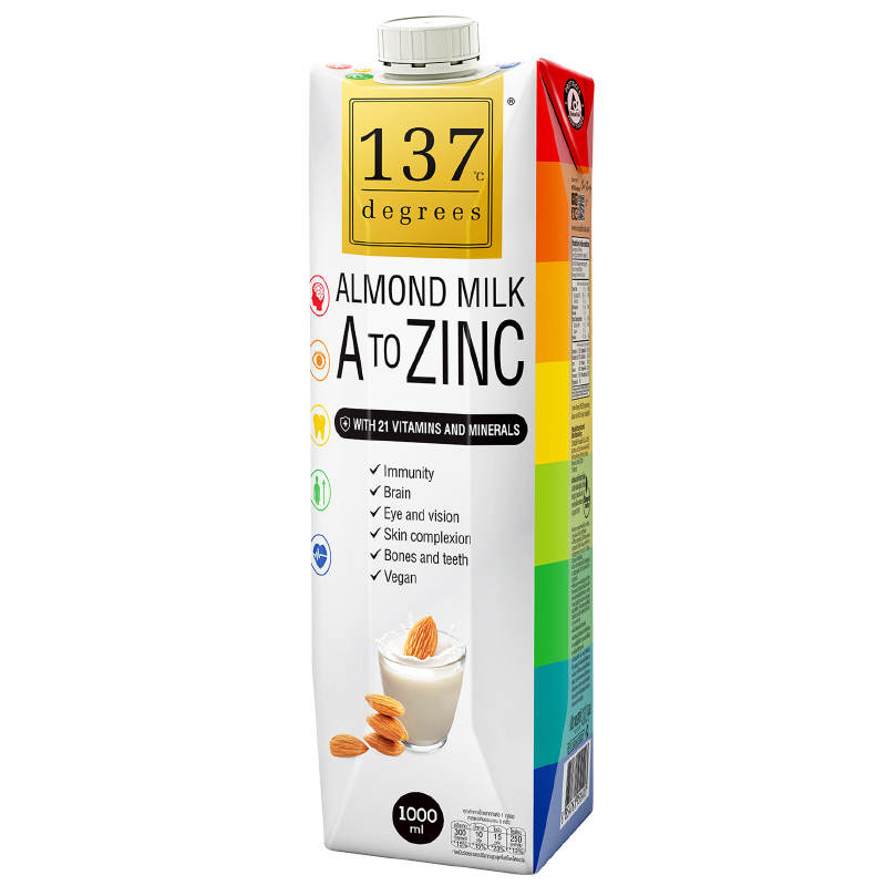137 Degrees Almond Milk with Vitamins A to Zinc - Multivitamins Formula - 1000ml