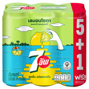 7UP Lemon Soda No Sugar - 325ml Pack of 6