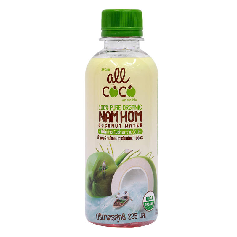 All CoCo 100% Pure Organic Nam Hom Coconut Water - 235ml