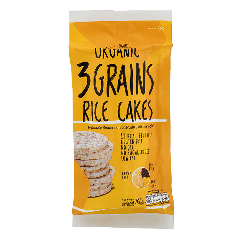 ALLRITE Organic Rice Cakes with Three Grains - 76g