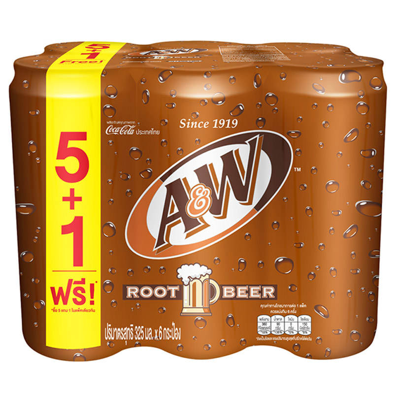 A&W Root Beer 325ml Pack of 6