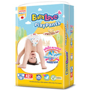 BabyLove Premium XL Play Pants Diapers, 42 Count