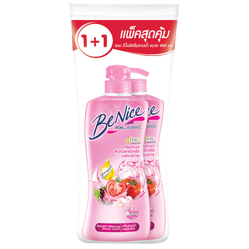 Benice Beautiful Whitening Shower Cream - 400ml Pack of 2
