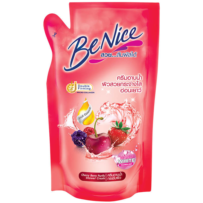 Benice Cherry Berry Purify Shower Cream Refill 400ml