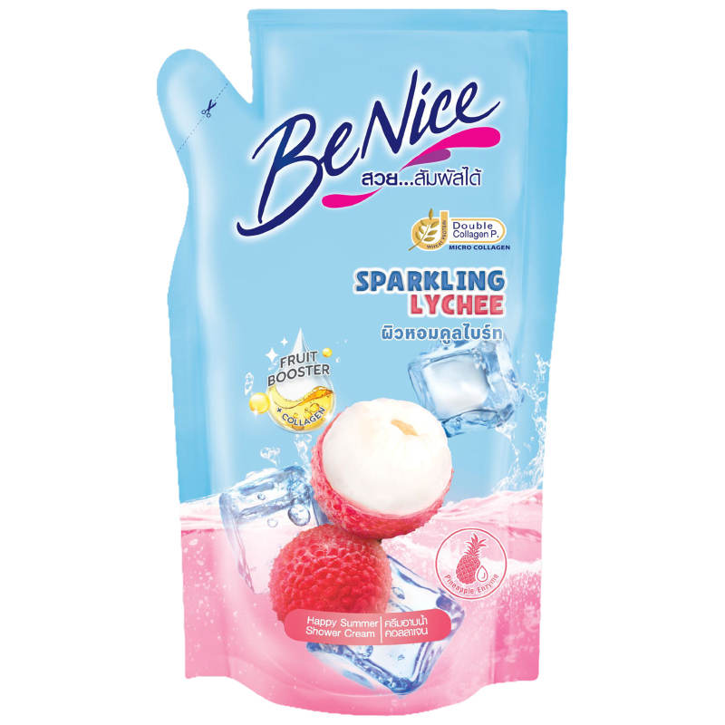 Benice Happy Summer Sparkling Lychee Shower Cream Refill 400ml