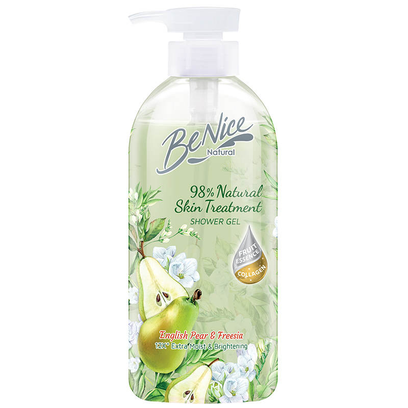 Benice Natural Shower Gel Skin Treatment - English Pear and Freesia 450ml