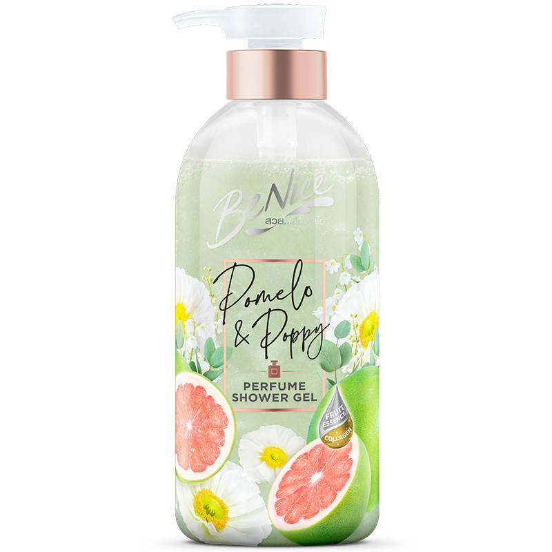 Benice Perfume Shower Gel Pomelo and Poppy, 450ml