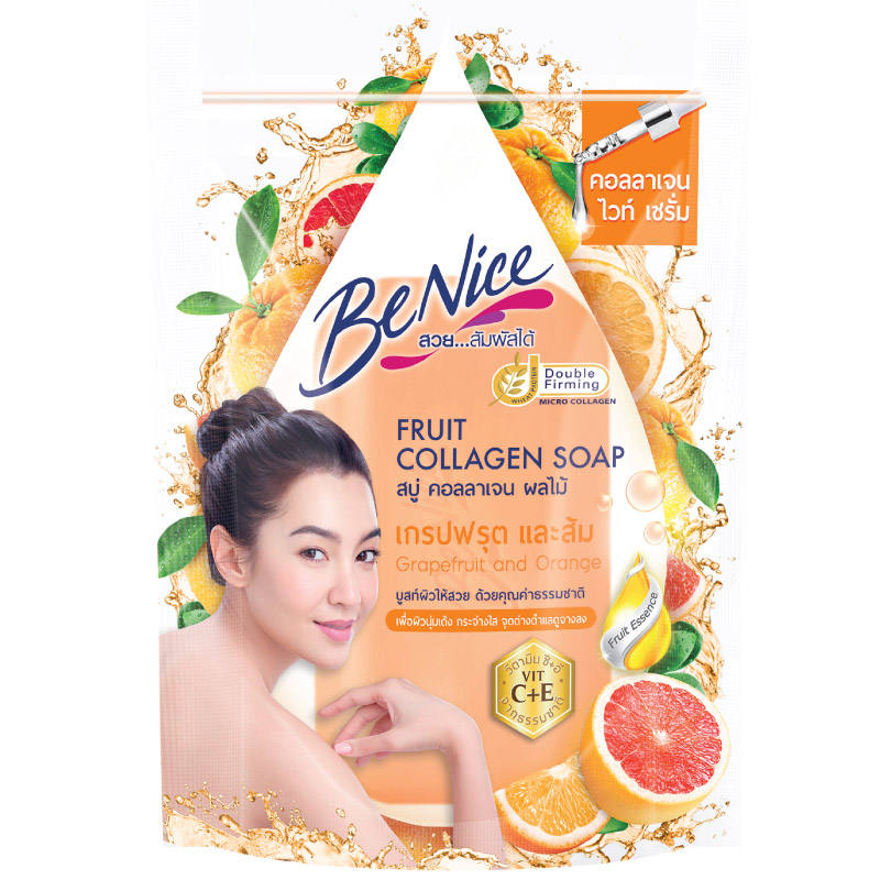 Benice Fruit Collagen Soap with Grapefruit & Orange - 120g