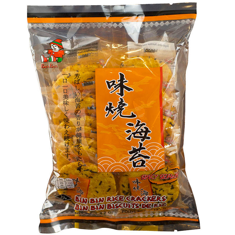 Binbin Rice Cracker Spicy Seaweed 135g