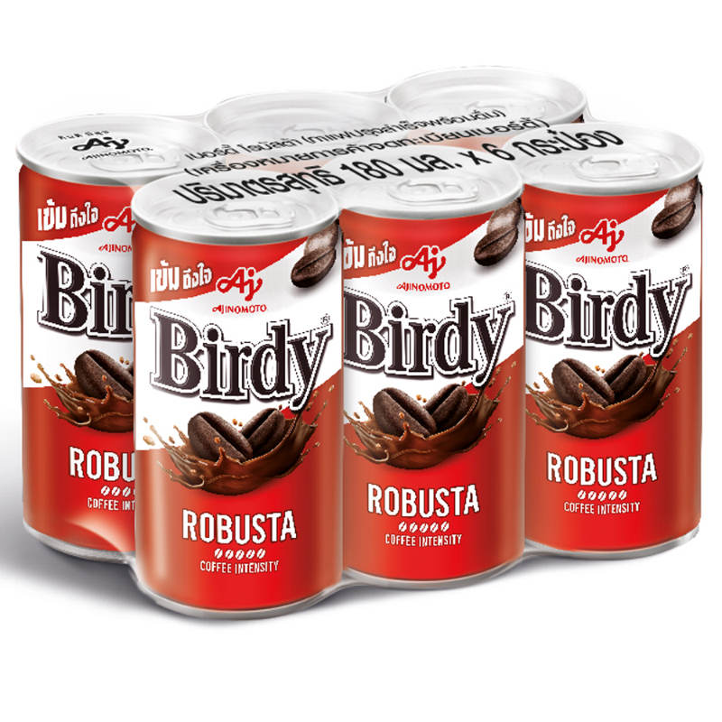 Birdy Robusta Coffee - 180cc Pack of 6 Cans