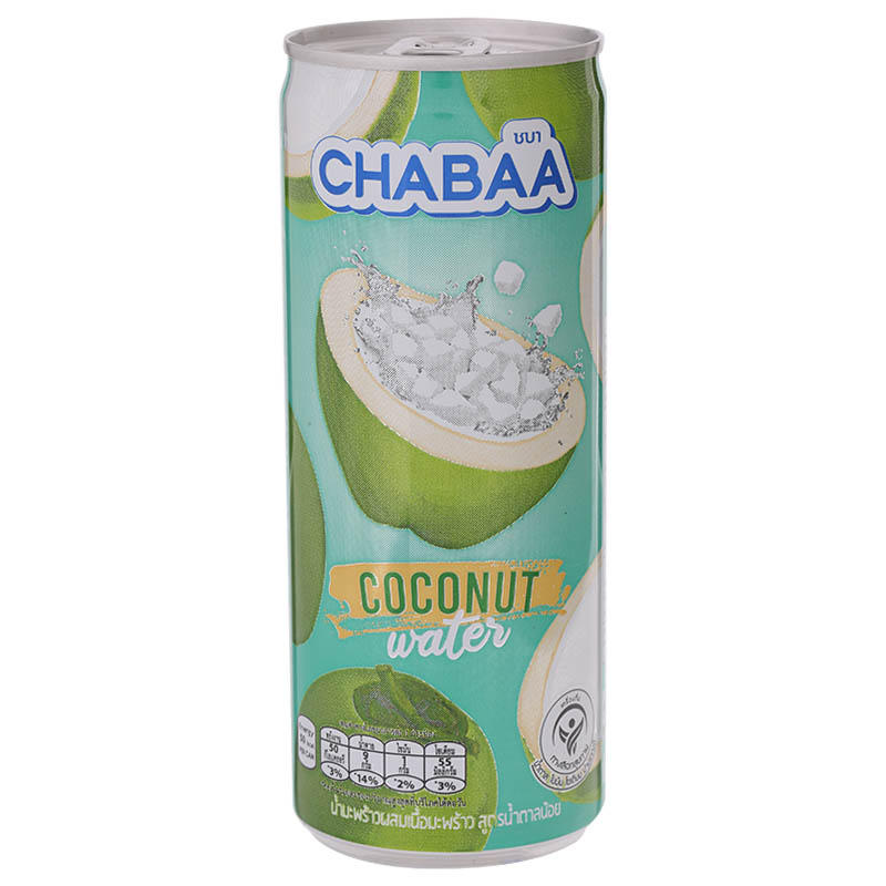 Chabaa Young Coconut Juice with Coconut Flesh - Less Sugar - 230ml