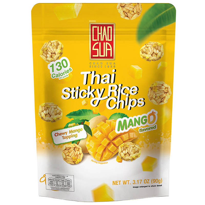 Chaosua Thai Sticky Rice Chips with Mango Flavor, 90g