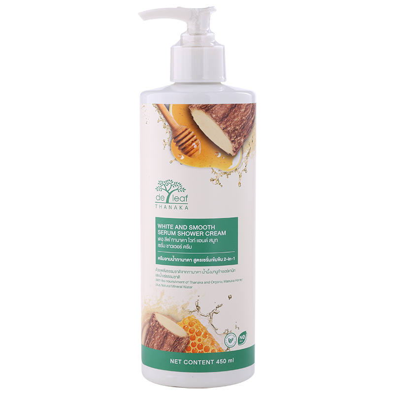 De Leaf Thanaka White and Smooth Serum Shower Cream - 450ml