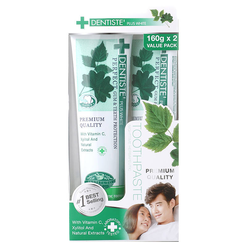 Dentiste Plus White Toothpaste Tube 160g - Pack of 2