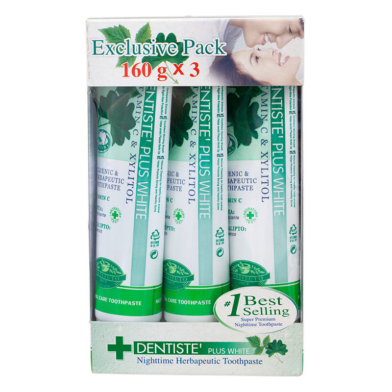 Dentiste Plus White Toothpaste Tube 160g - Pack of 3