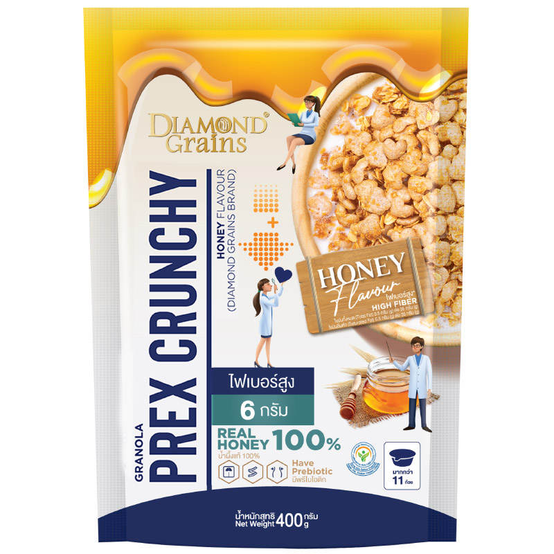 Diamond Grains Granola Prex Crunchy Honey Flavor - 400g