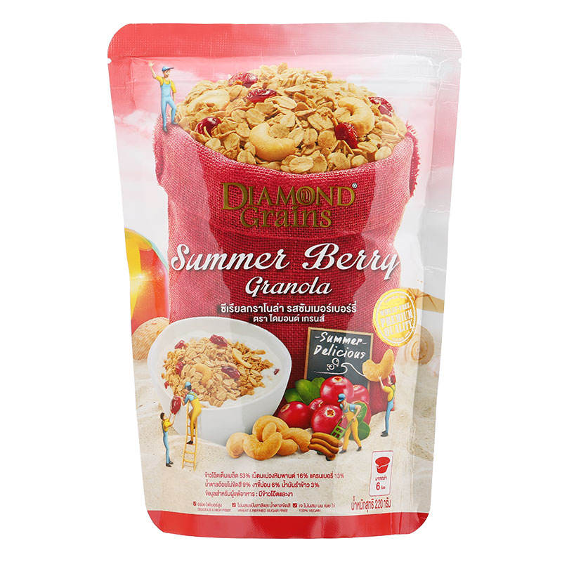 Diamond Grains Summer Berry Granola - 220g