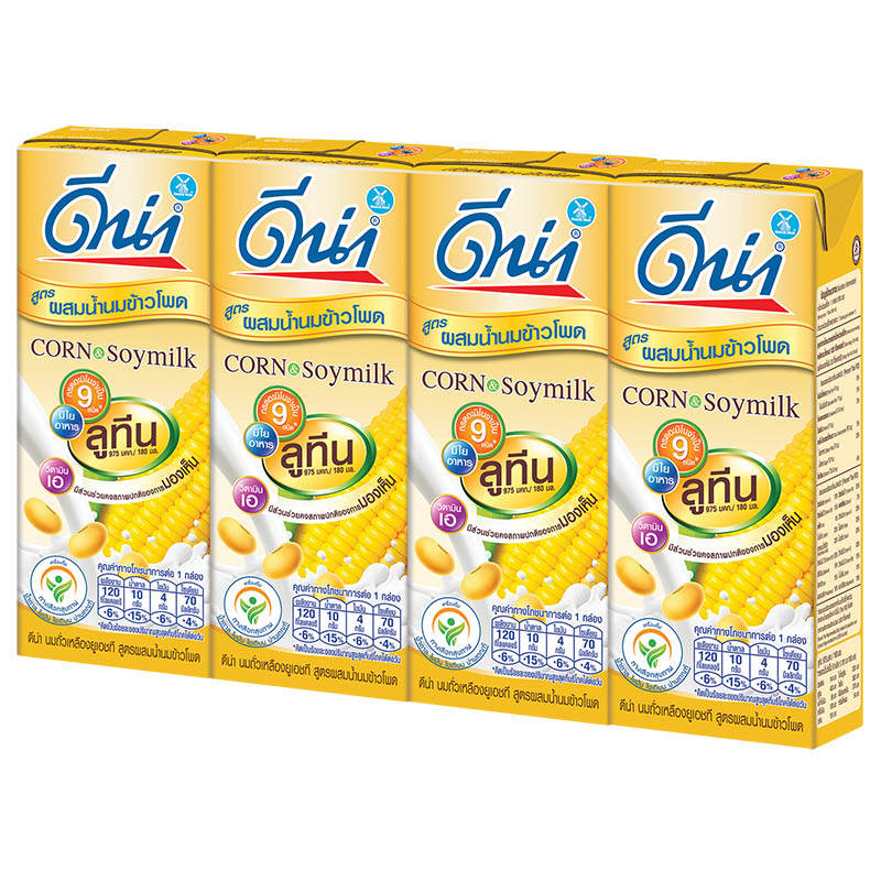DNA UHT Soy Milk with Corn Milk - 180ml Pack of 4