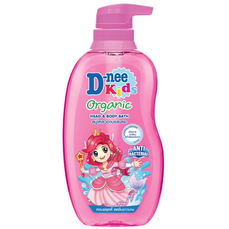 D-Nee Kids Organic Head and Body Bath - Cherry Berry - 400ml