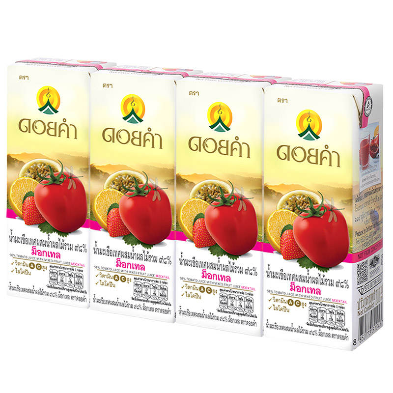 Doikham Mocktail Tomato Juice 200ml - Pack of 4
