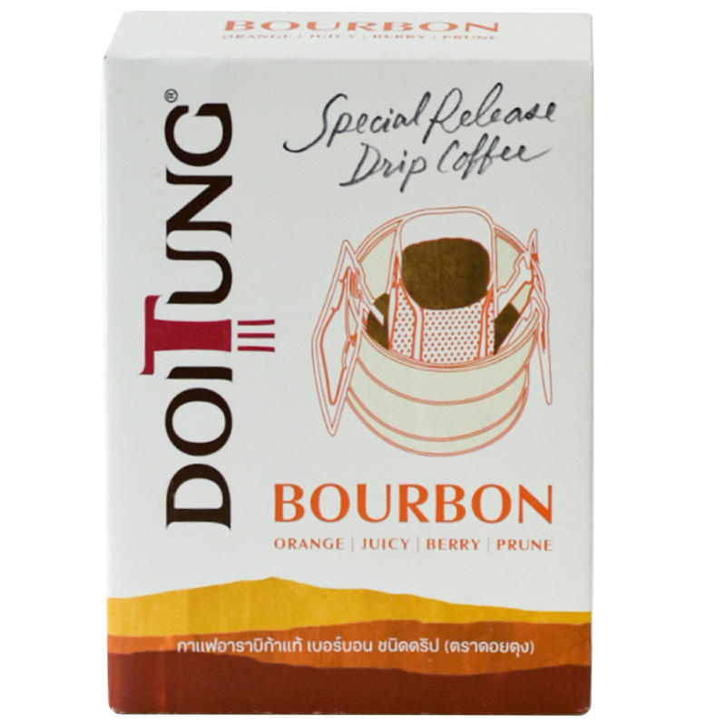 Doi Tung Drip Coffee Bourbon, 10g Pack of 6 Sachets