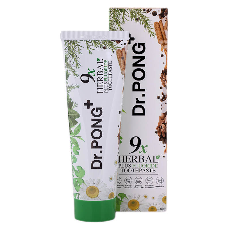 Dr. Pong 9X Herbal Plus Fluoride Toothpaste - 100g