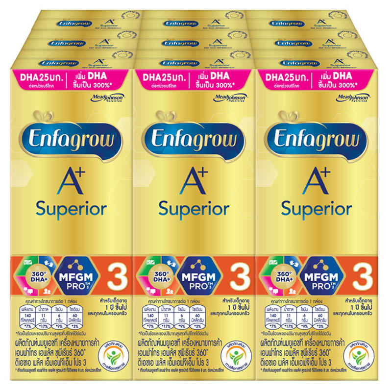 Enfagrow 3 A Plus Superior Infant Formula - 180ml Pack of 9