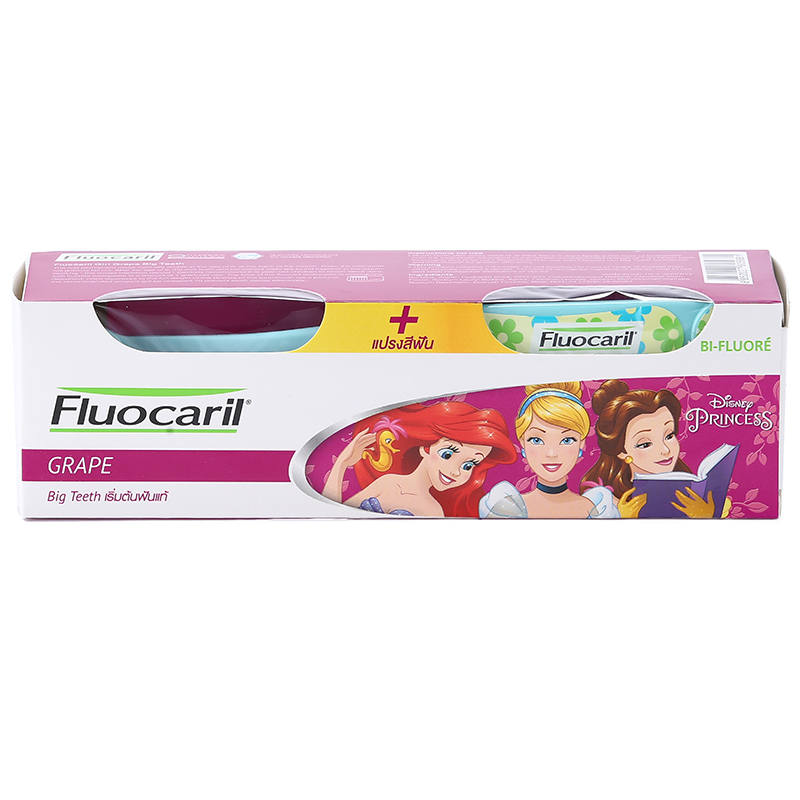 Fluocaril Kid's Grape Toothpaste and Toothbrush - 65g