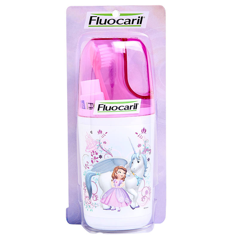 Fluocaril Kids Grape Flavored Toothbrush and Toothpaste Set - 25g