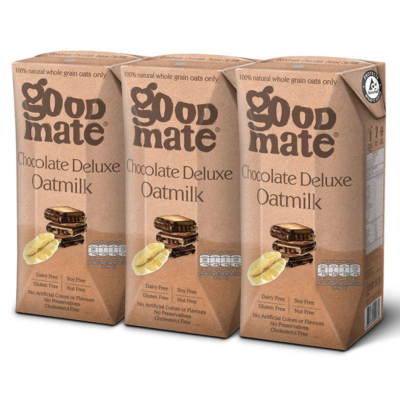 Goodmate Deluxe Chocolate Oat Milk - 180ml Pack of 3