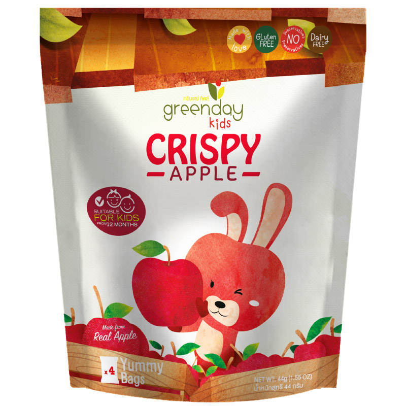 GreenDay Crispy Apple 44g - Natural Apple Snack
