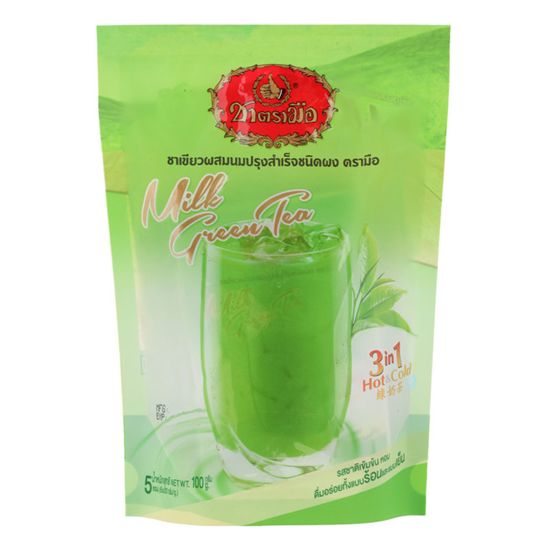 Chatramue Thai Instant Milk Green Tea – 20g (Pack of 5 Sachets)