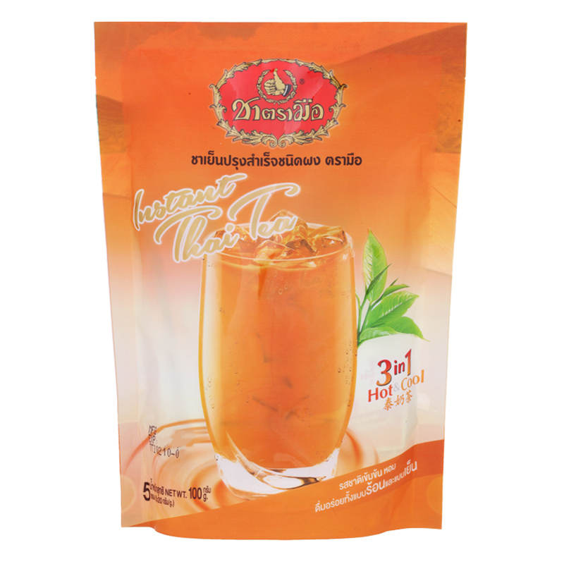 Cha Tra Mue Thai Instant Thai Tea - 20g Pack of 5 Sachets