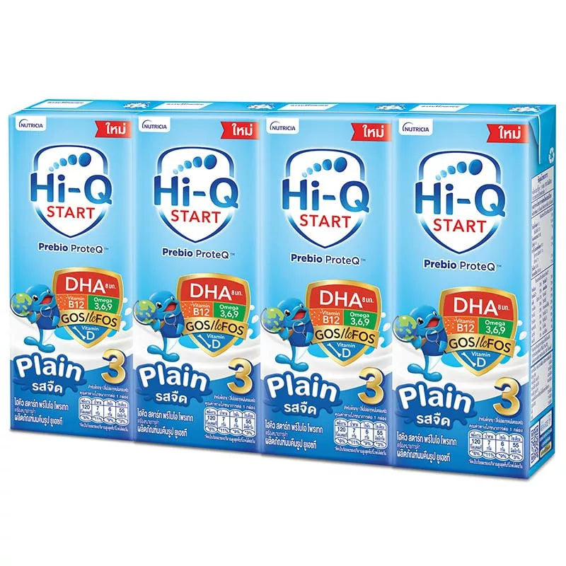 Hi-Q 3 Start UHT Milk Plain, 180ml Pack of 4