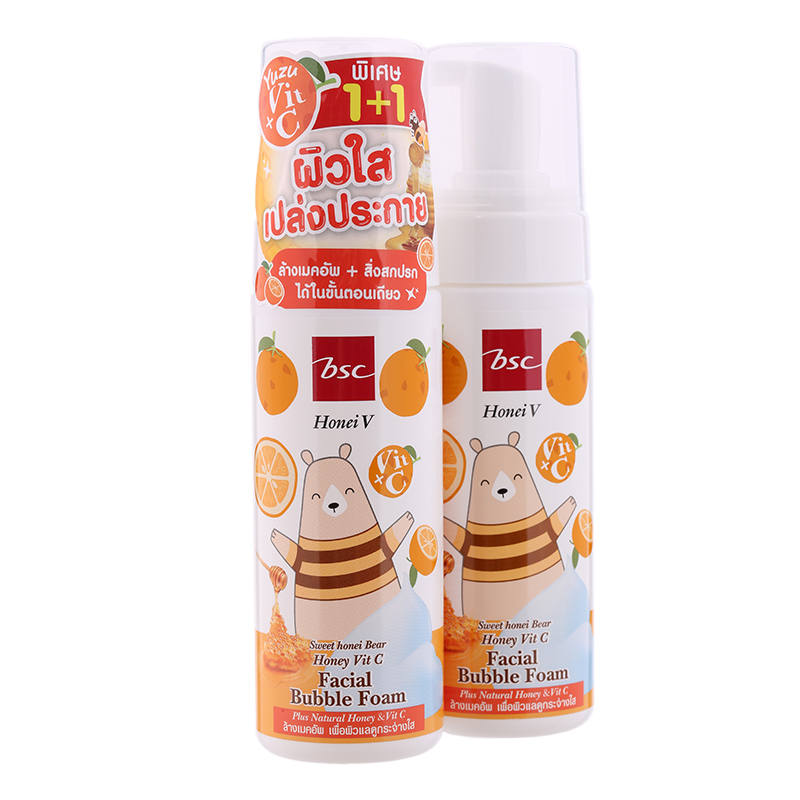 Honei V BSC Sweet Honey Vitamin C Bubble Foam - 160ml Pack of 2