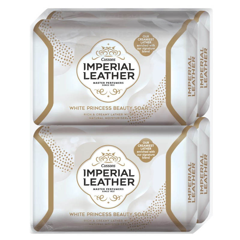 Imperial White Bar Soap - 95g Pack of 4
