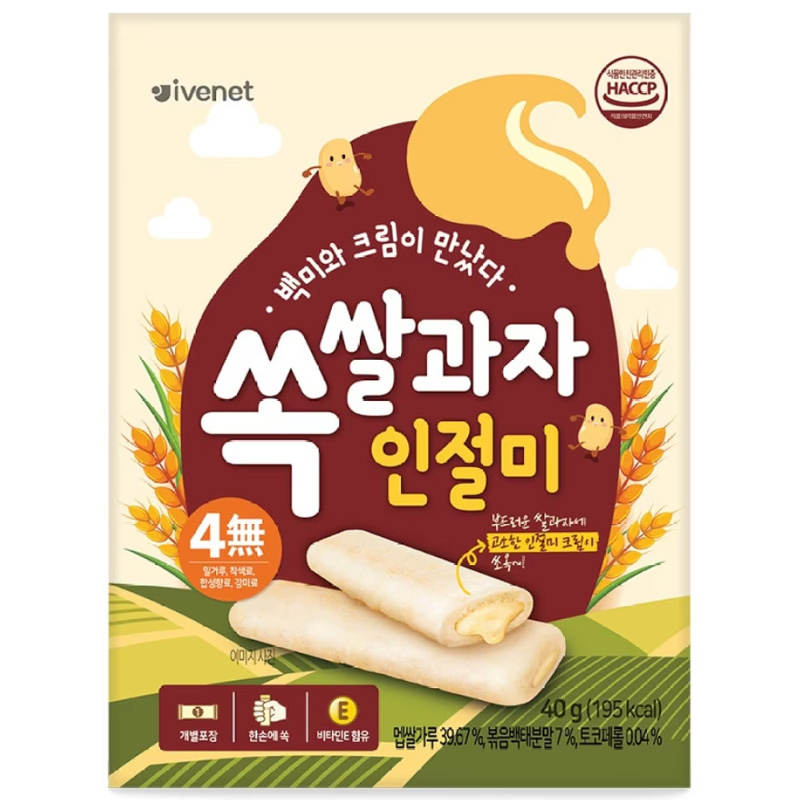 Ivenet Flat Rice Cracker with Peanut Cream Filling - 40g
