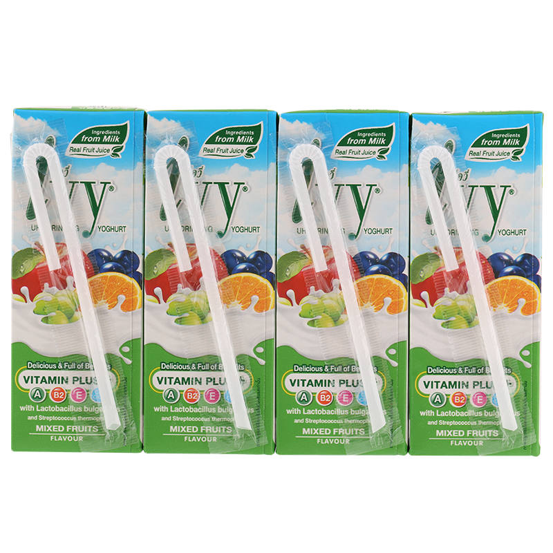 Ivy Drinking Yoghurt UHT Mixed Fruits 180ml Pack of 4
