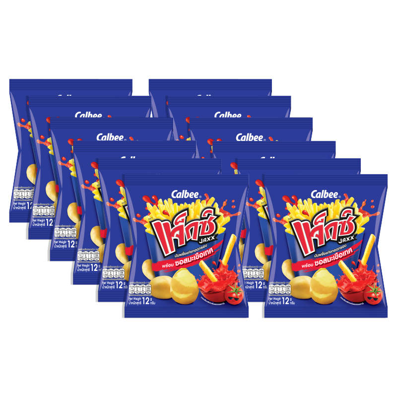 JAXX Potato French Fries Snack with Tomato Sauce, 14g Pack of 12