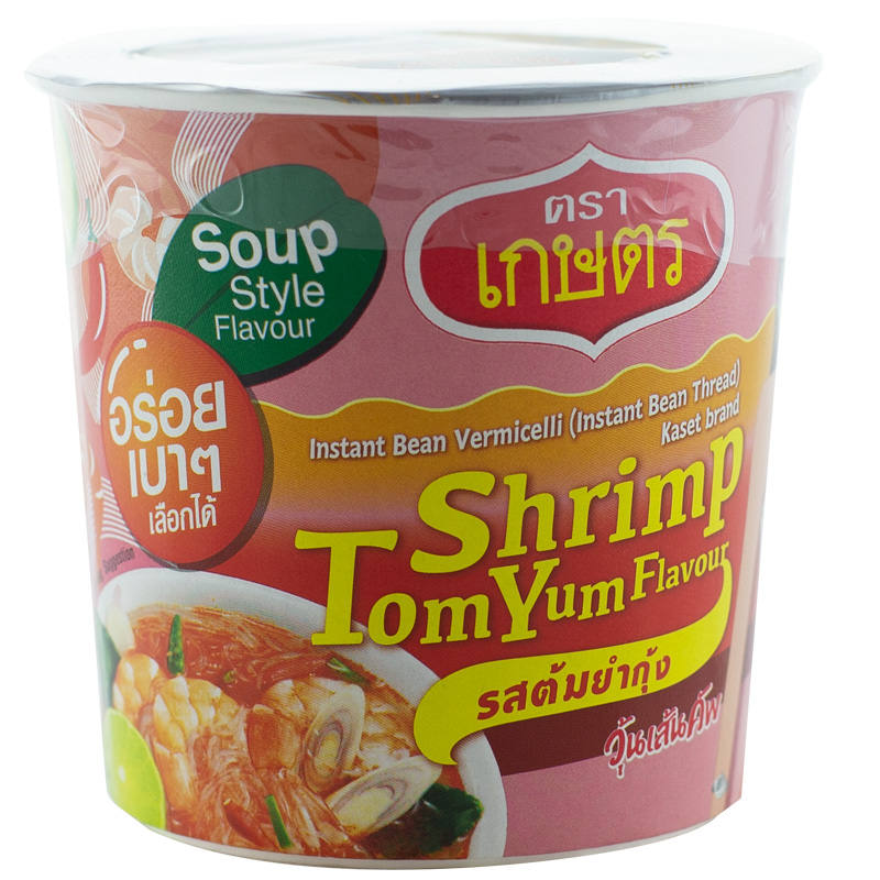Kaset Instant Bean Vermicelli Noodle with Shrimp Tom Yum Flavor - 35g