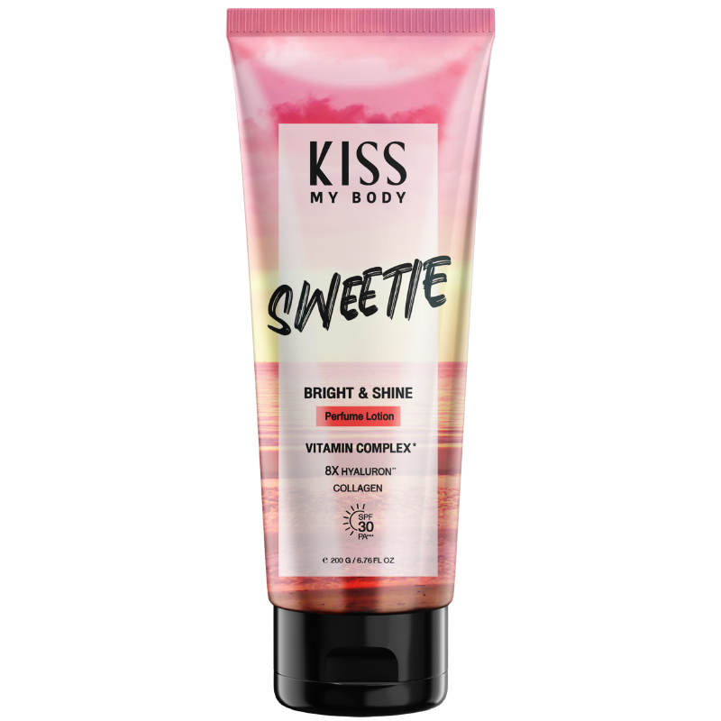 Kiss My Body Bright and Shine Perfume Lotion Sweetie SPF30, 200g