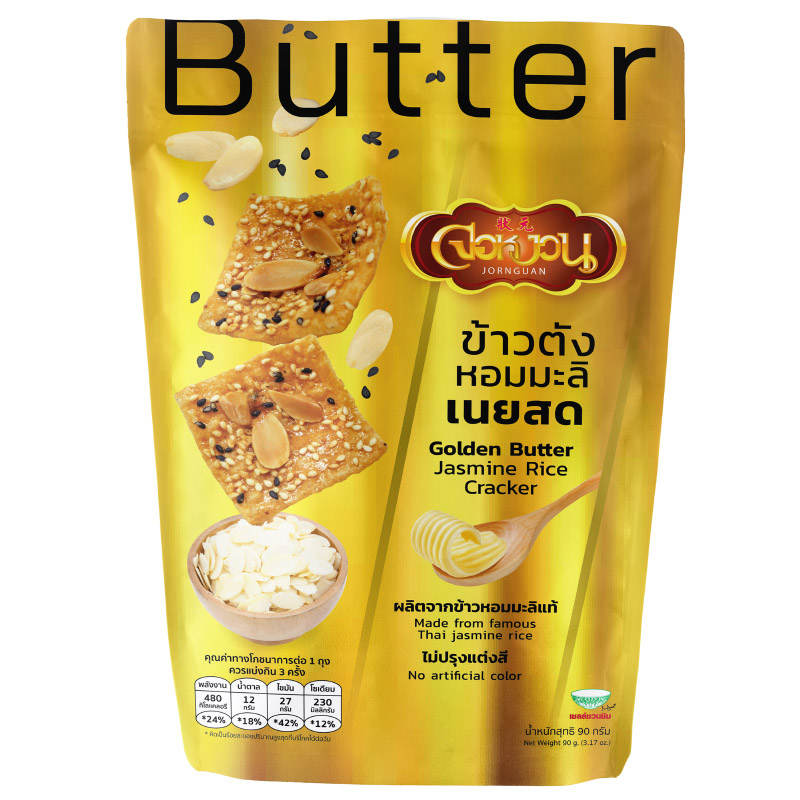 Little Farm Jornguan Golden Butter Jasmine Rice Cracker 90g