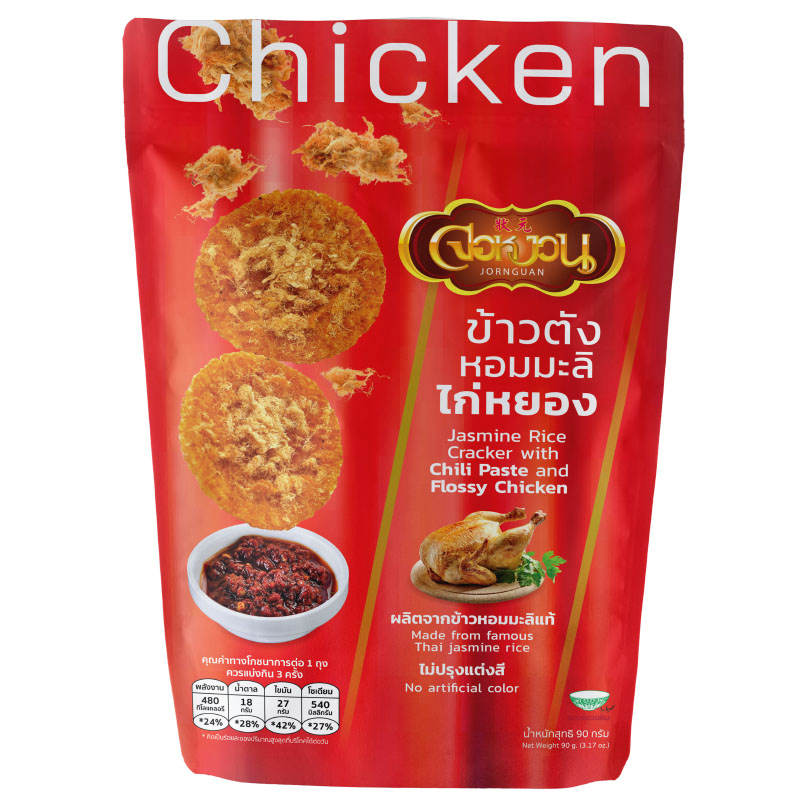 Little Farm Jornguan Jasmine Rice Cracker with Chili Paste and Flossy Chicken - 90g