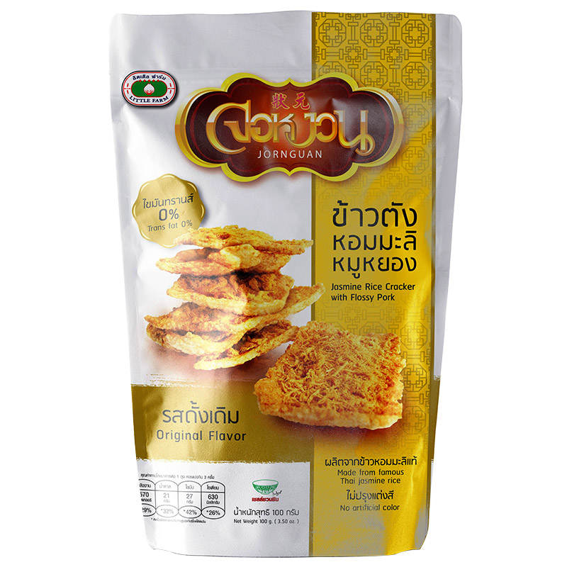 Little Farm Jornguan Jasmine Rice Cracker with Flossy Pork - Original Flavor, 90g