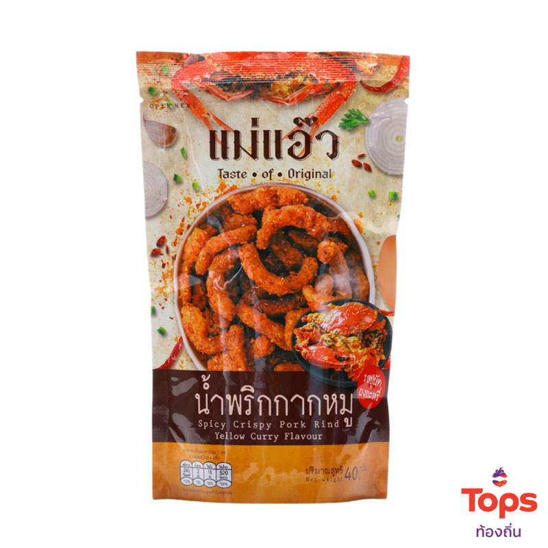 Mae Aew Crab Curry Flavored Pork Rinds - 40g