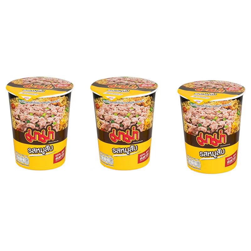 Mama Cup Instant Noodles Pork 60g Pack of 3