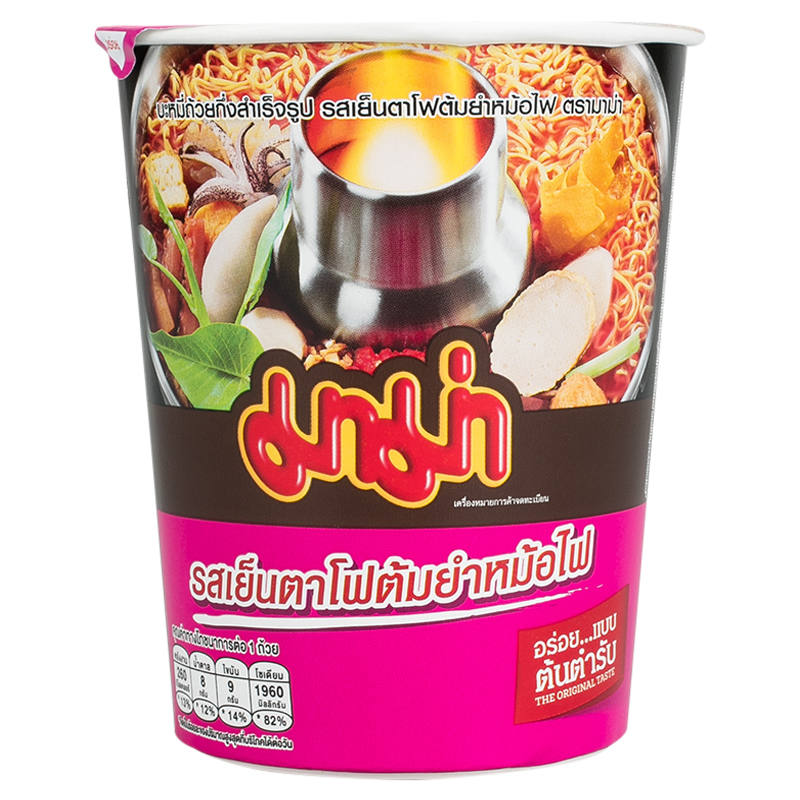 Mama Instant Cup Noodles Yentafo Tom Yum Mohfal Flavour 60g