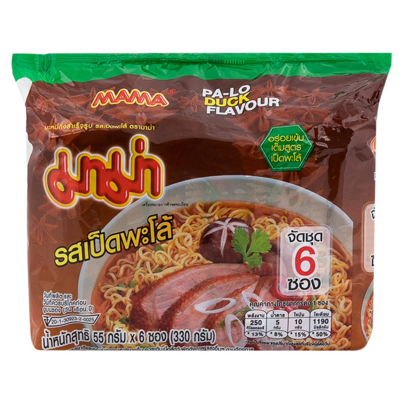 MAMA Instant Noodles - Palo Duck Flavor 55g Pack of 6