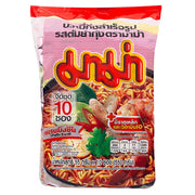 MAMA Instant Noodles Shrimp Tom Yum Flavor, 55g Pack of 10